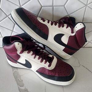 Nike Court Vision Mid Size 7.5 Men’s Maroon White Black